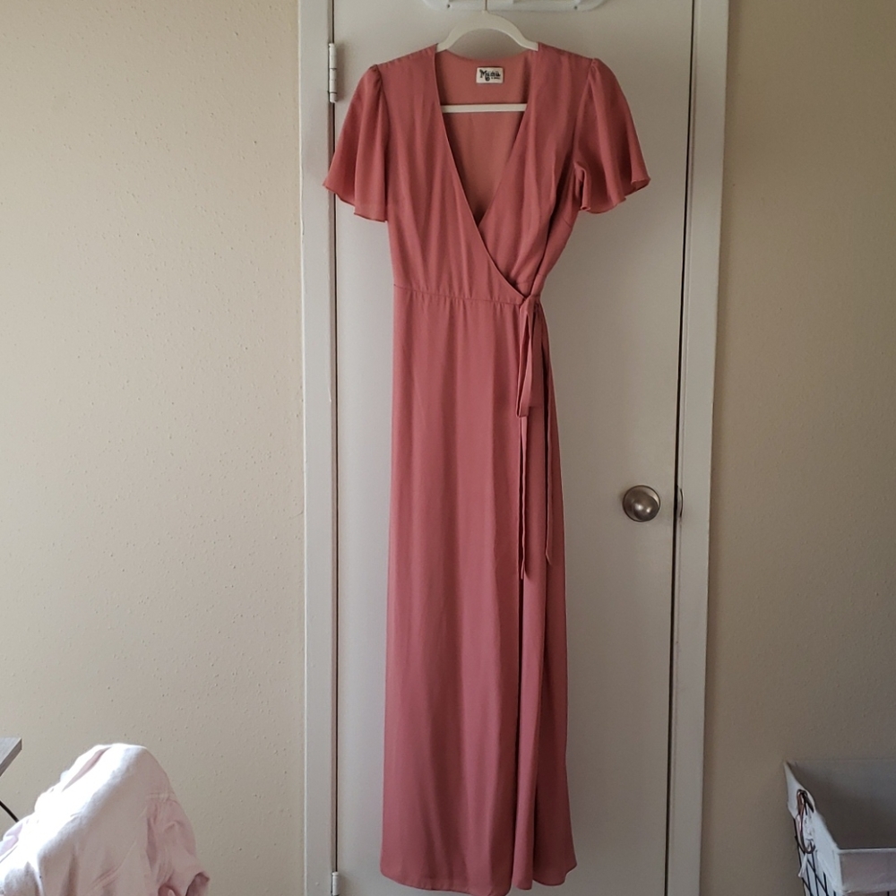 Show Me Your MuMu Noelle Wrap Dress Mauve